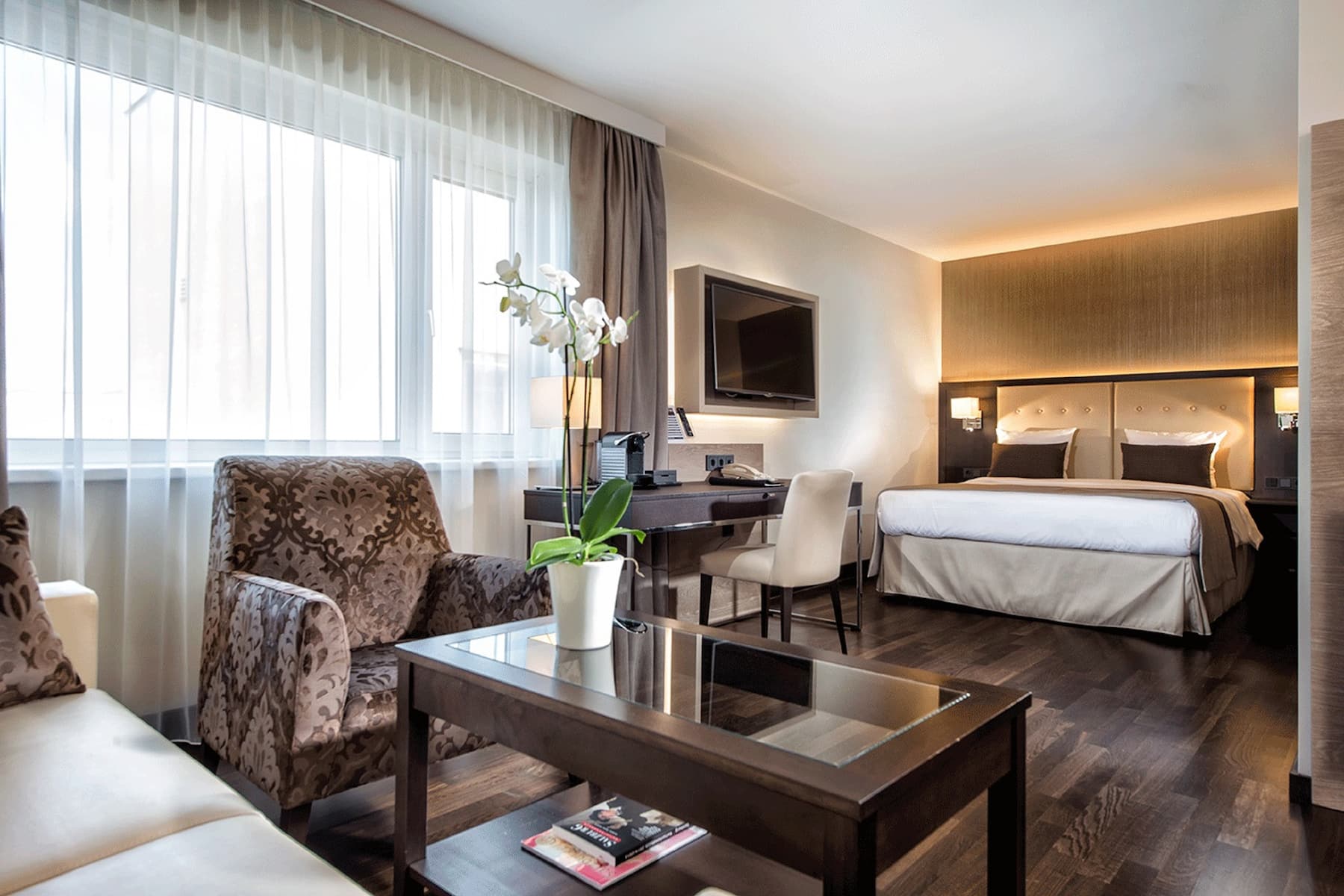 Guest room at the Wyndham Grand Salzburg Conference Centre in Salzburg, Other than US/Canada